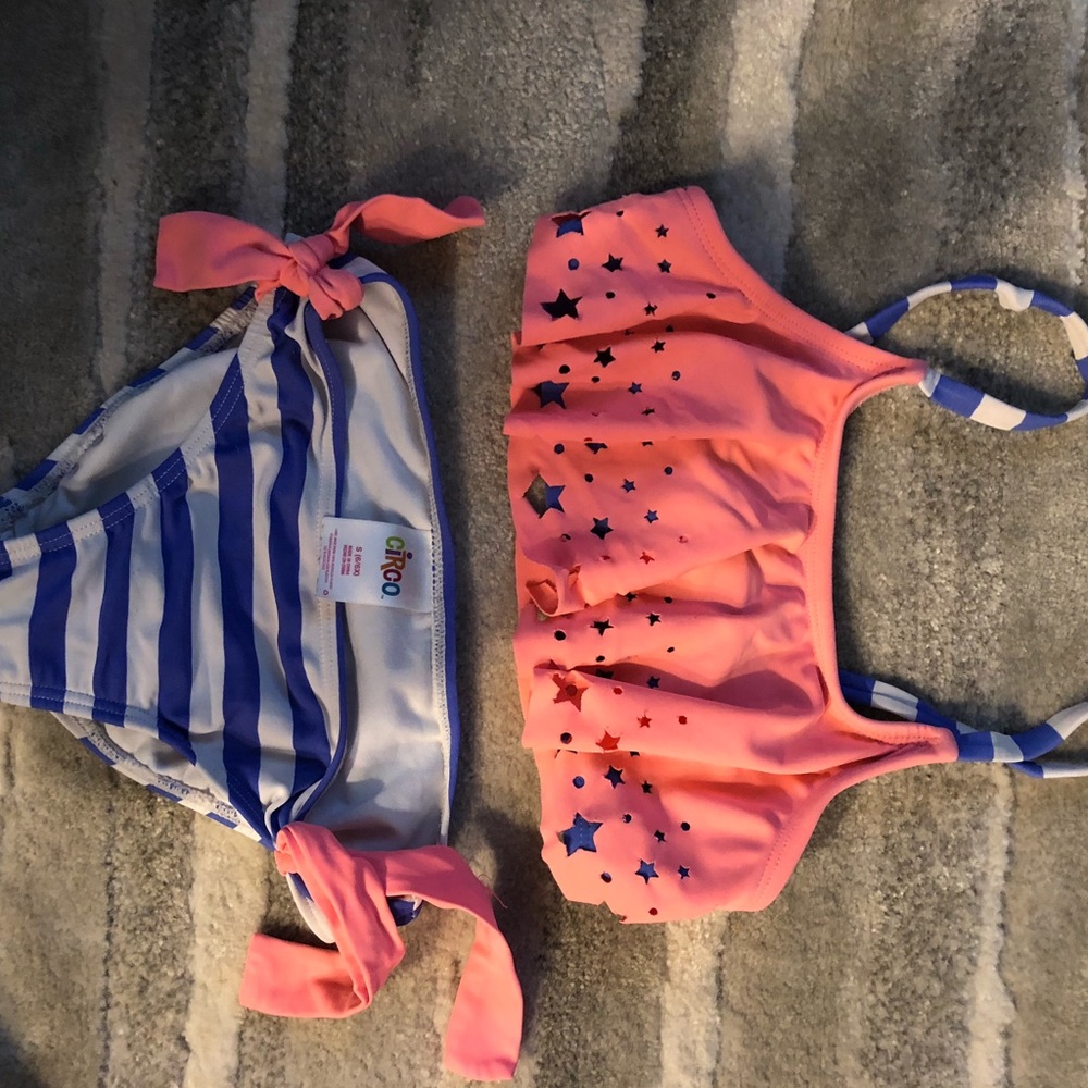 Children’s Coral & Blue Bikini